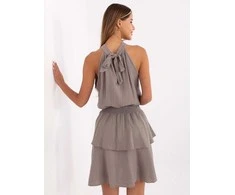 Suknelė Italy Moda Sukienka-MI-SK-92166.71P-ciemny bezowy