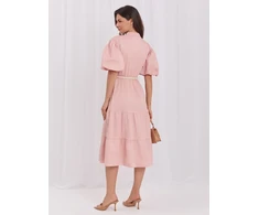 Suknelė Italy Moda Sukienka-MI-SK-92950.81-brzoskwiniowy