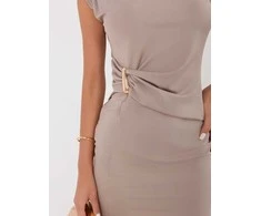 Suknelė Italy Moda Sukienka-MI-SK-A53878.46-ciemny bezowy