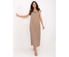 Suknelė Italy Moda Sukienka-MI-SK-A6412.68-ciemny bezowy