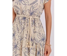 Suknelė Italy Moda Sukienka-MO-SK-7689.86-smėlio spalva