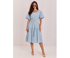 Suknelė Italy Moda Sukienka-MO-SK-8849.14-šviesiai mėlyna