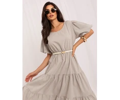 Suknelė Italy Moda Sukienka-MO-SK-8849.78-smėlio spalva