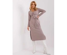 Lakerta Suknelė-LK-SK-509456.99-tamsiai smėlio spalvos
