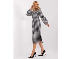 Lakerta Suknelė-LK-SK-509516.04-balta-juoda