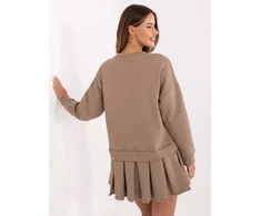Suknelė Rue Paris Sukienka-MI-SK-3249.98-ciemny bezowy