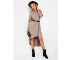 Rue Paris Suknelė-RV-SK-R4889.09-tamsiai smėlio spalvos