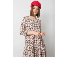 Suknelė Rue Paris Sukienka-WN-SK-R821-1.65-jasny smėlio spalva