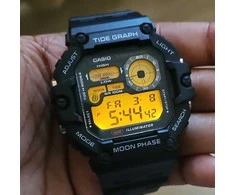 CASIO skaitmeninis Moonphase vyriškas laikrodis WS-1700H-1AV + BOX