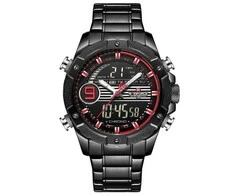 VYRIŠKAS LAIKRODIS NAVIFORCE - NF9146S (zn089b) - juodas/red + dėžutė