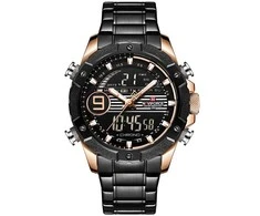 VYRIŠKAS LAIKRODIS NAVIFORCE - NF9146S (zn089c) - juodas/rosegold + dėžutė