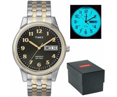 TIMEX Charles dviejų spalvų vyriškas laikrodis T26481 INDIGLO + DĖŽUTĖ
