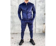 Vyriškas veliūrinis kostiumas - Mėlynas | Navy
