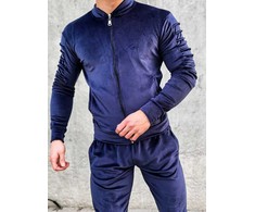 Vyriškas veliūrinis kostiumas - Mėlynas | Navy