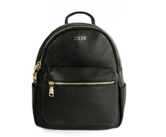 Women’s Leather Backpack Solier FV13 Tiva – Juodas