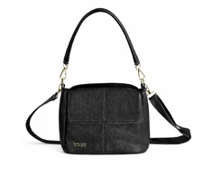 Women’s Leather Crossbody Bag Solier FL50 Cassia – Juodas