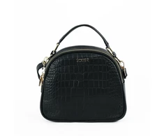 Women’s Leather Crossbody Satchel Bag Solier FL58 Fira – Juodas