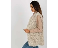 Wool Fashion Italia Liemenė-AT-KZ-22105.11P-smėlio spalvos