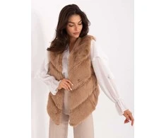 Wool Fashion Italia Liemenė moterims AT-KZ-2349.00P-camelowy