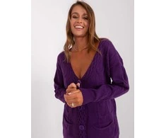 Wool Fashion Italia Megztinis-AT-SW-2241.36P-tamsiai violetinis