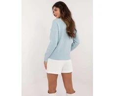 Wool Fashion Italia Megztinis-AT-SW-2339.54-šviesiai mėlynas