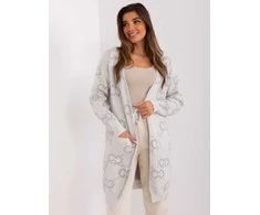 Wool Fashion Italia Megztinis-AT-SW-23401-A.86-šviesiai pilkas