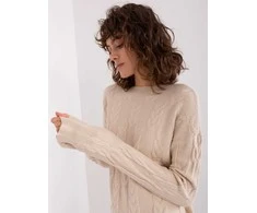 Wool Fashion Italia Megztinis-AT-SW-2340.10-šviesiai smėlio spalvos