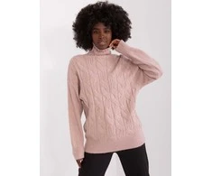 Wool Fashion Italia Megztinis-AT-SW-23401.97P-tamsiai rožinis