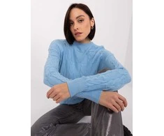 Wool Fashion Italia Megztinis-AT-SW-2340.43-šviesiai mėlynas