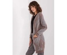 Wool Fashion Italia Megztinis moterims AT-SW-234501.00P, tamsiai rudas