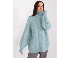 Wool Fashion Italia Megztinis-AT-SW-2355-2,30X-tamsiai mėtų