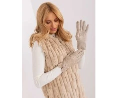 Wool Fashion Italia Pirštinės-AT-RK-239506.98-smėlio spalvos