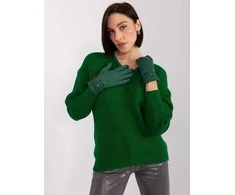 Wool Fashion Italia Pirštinės-AT-RK-239507.53P-ciemny žalia