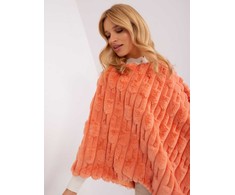 Wool Fashion Italia Pončas moterims AT-PN-2347.16, oranžinis