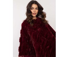 Wool Fashion Italia Pončas-AT-PN-2347.68-bordo