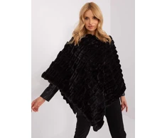 Wool Fashion Italia Poncho-AT-PN-2347.16-juoda