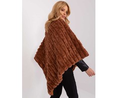 Wool Fashion Italia Pončas moterims AT-PN-2347.16, šviesiai rudas