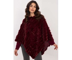 Wool Fashion Italia Pončas-AT-PN-2347.68-bordo