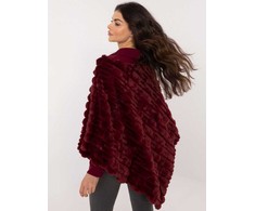 Wool Fashion Italia Pončas-AT-PN-2347.68-bordo