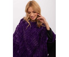 Wool Fashion Italia Poncho-AT-PN-2347.68-tamsiai violetinė