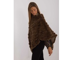 Wool Fashion Italia Poncho-AT-PN-2347.88-tamsiai ruda