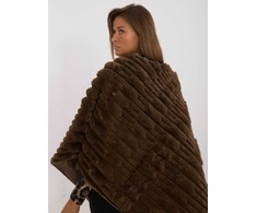 Wool Fashion Italia Poncho-AT-PN-2347.88-tamsiai ruda
