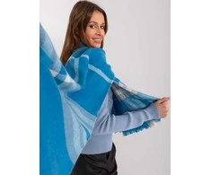 Wool Fashion Italia Šalikas-AT-SZ-23125-1,26-pilka-mėlyna