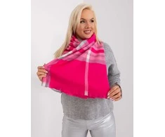 Wool Fashion Italia Šalikas-AT-SZ-23125-1,26-pilka-rožinė
