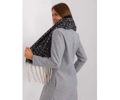 Wool Fashion Italia Šalikas-AT-SZ-23125.75-juodas-smėlio spalvos