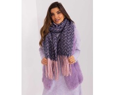 Wool Fashion Italia Šalikas-AT-SZ-23125.75 - tamsiai mėlynas