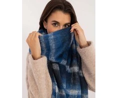 Wool Fashion Italia Šalikas-AT-SZ-231301.49-tamsiai mėlynas