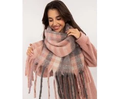 Wool Fashion Italia Šalikas-AT-SZ-231301.49-pilka-rožinė