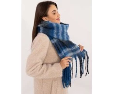Wool Fashion Italia Šalikas-AT-SZ-231301.49-tamsiai mėlynas