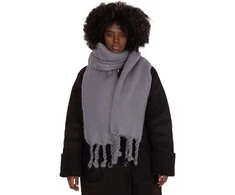 Wool Fashion Italia Šalikas-AT-SZ-2313502.20P-tamsiai pilkas